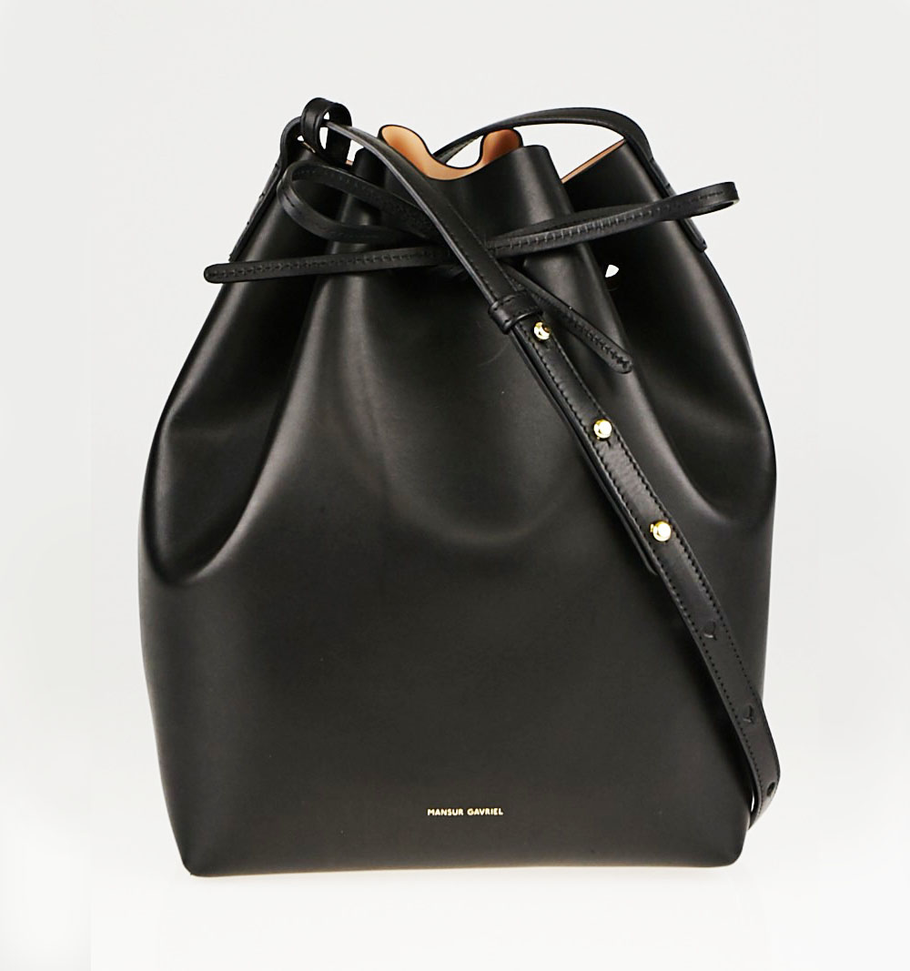 Mansur Gavriel Black/Ballerina Bucket Bag