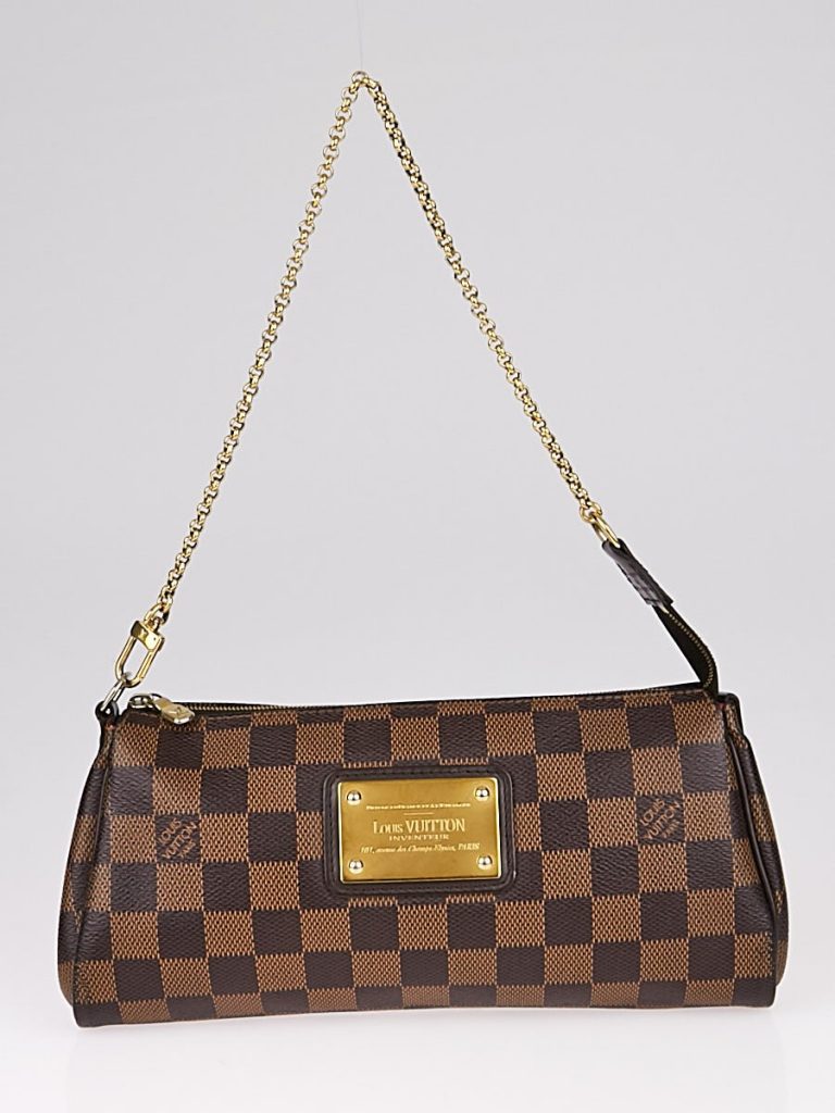 Louis Vuitton Damier Canvas Eva Clutch Bag | Yoogi's Closet