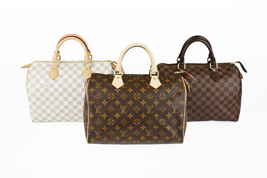 Louis Vuitton Monogram Canvas, Damier Azur, Damier Ebene Speedy Bags | YoogisCloset.com