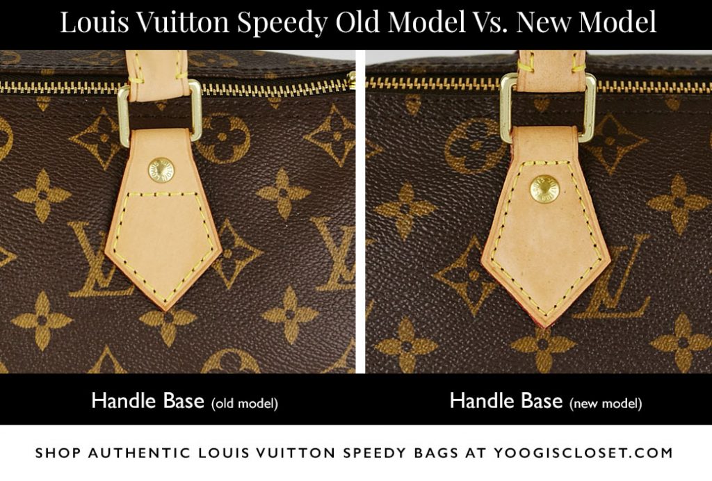Louis Vuitton Speedy Old Model versus New Model Handle Base Chaps | YoogisCloset.com