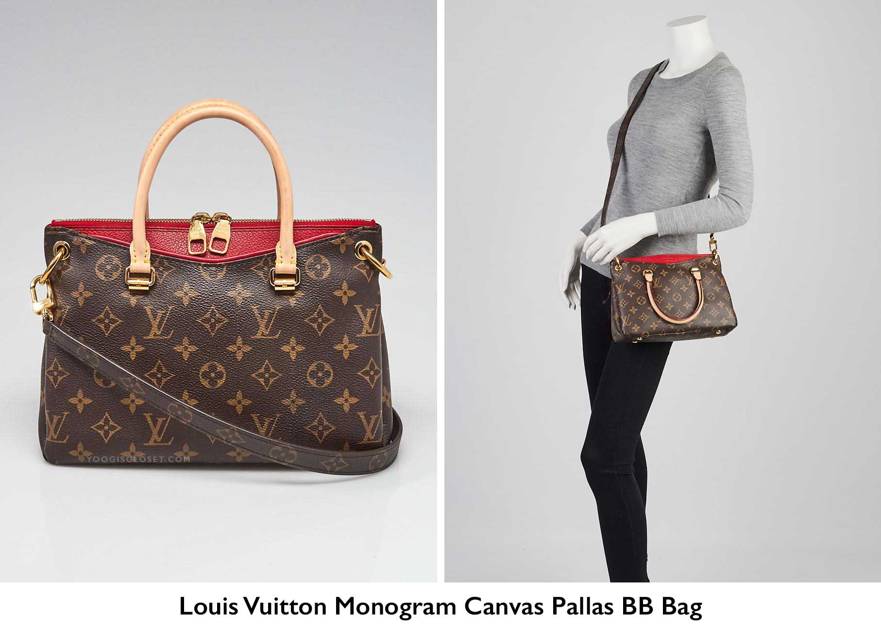 Authentic Louis Vuitton Monogram Canvas Pallas BB Crossbody Bag | YoogisCloset.com