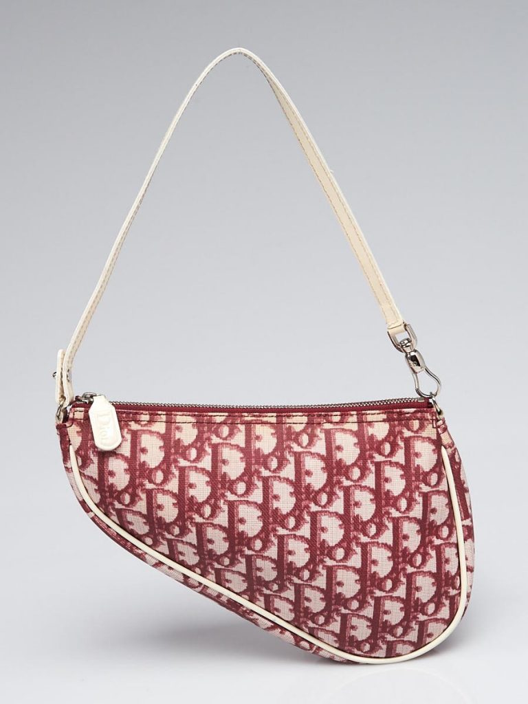 Christian Dior Logo Print Mini Saddle Bag