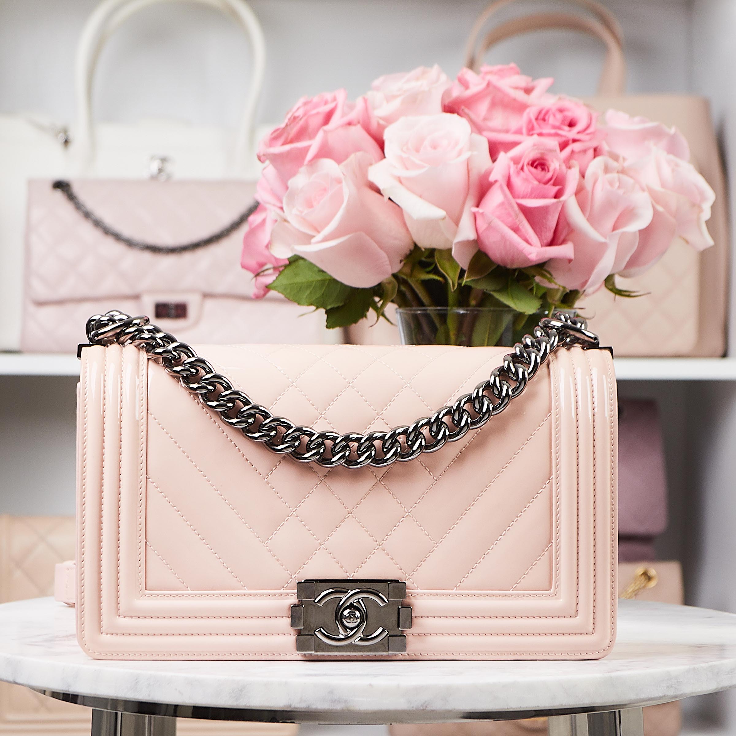 Chanel Pink Boy Flap Bag | Shop Authentic Pre-Owned Chanel at YoogisCloset.com