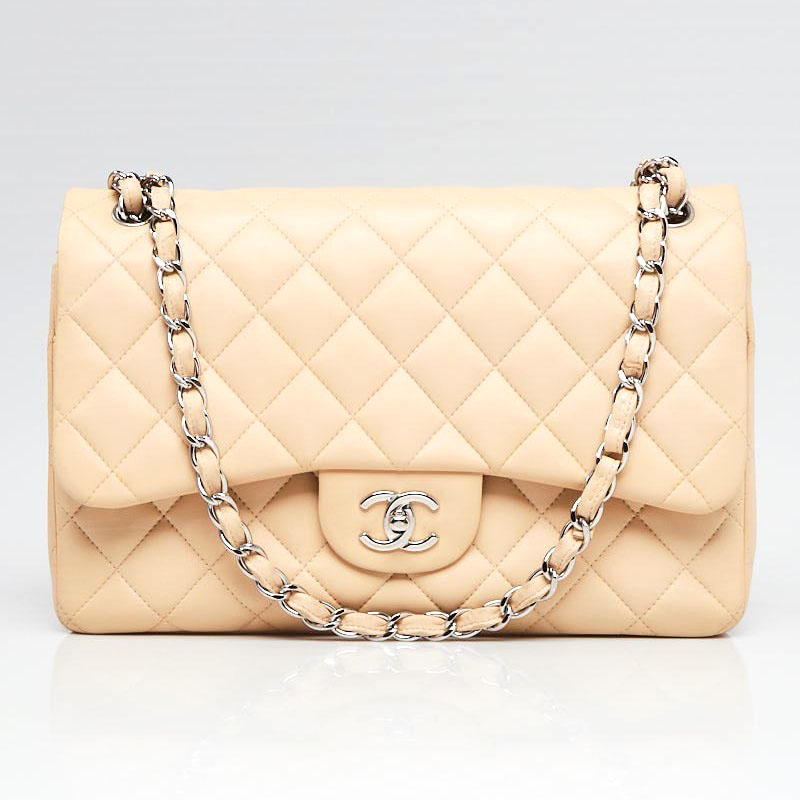 Best Bags For Your Zodiac Sign | Taurus: Chanel Beige Lambskin Classic Flap Bag | YoogisCloset.com