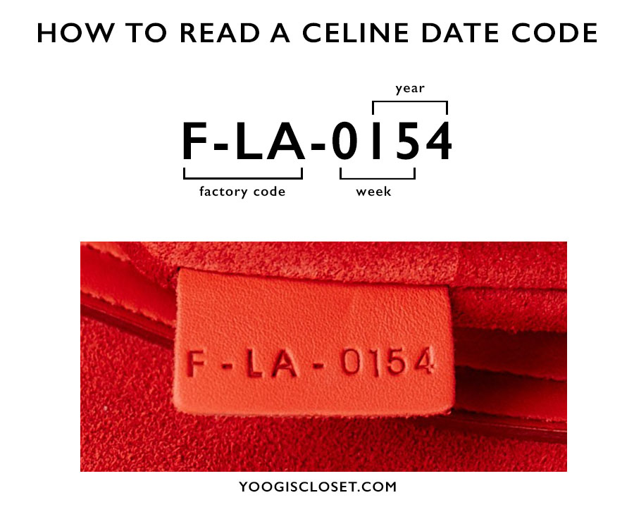How to read an authentic Celine date code | YoogisCloset.com Authenticated Pre-Owned Luxury