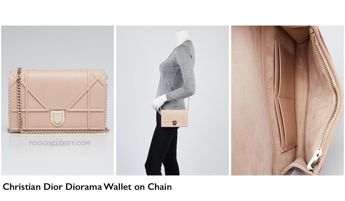Christian Dior Diorama Wallet on Chain Review | Yoogi's Closet Authenticated Pre-Owned Luxury yoogiscloset.com
