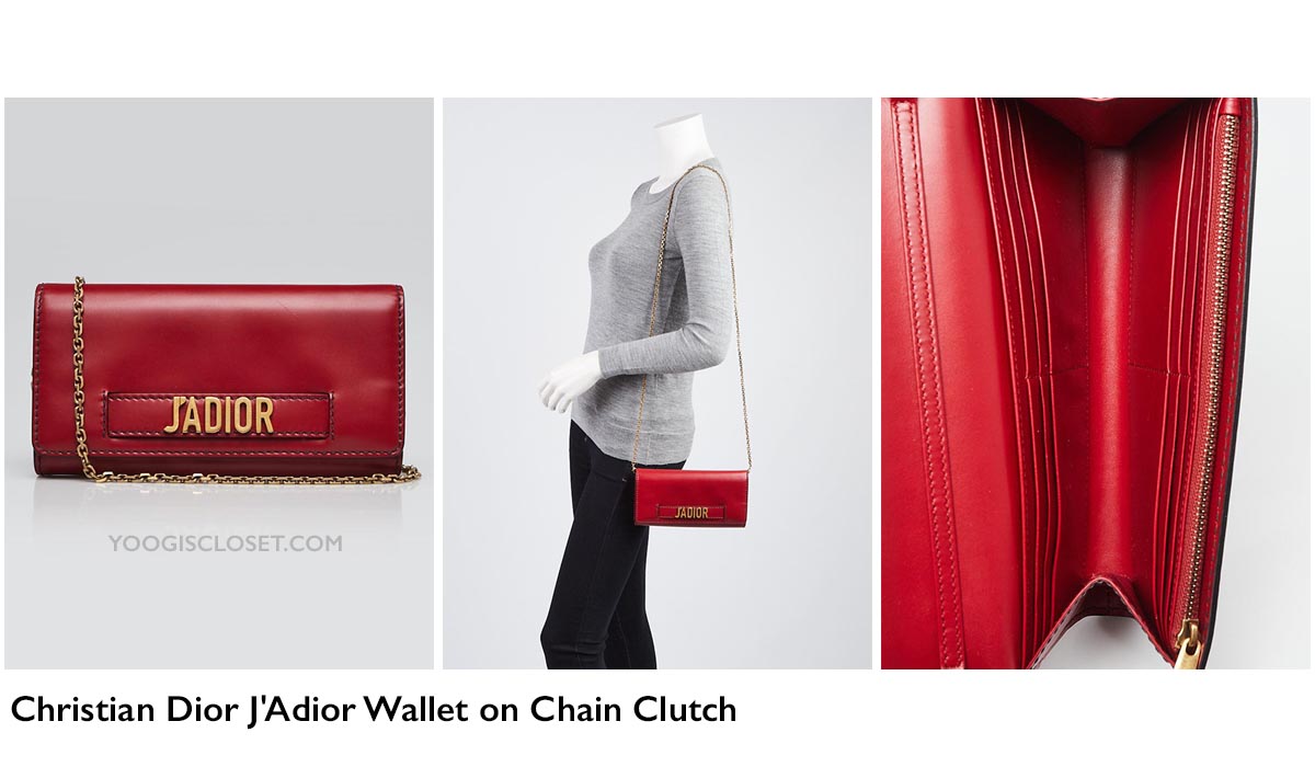 Christian Dior J'Adior Wallet on Chain Clutch Review | Yoogi's Closet Authenticated Pre-Owned Luxury yoogiscloset.com