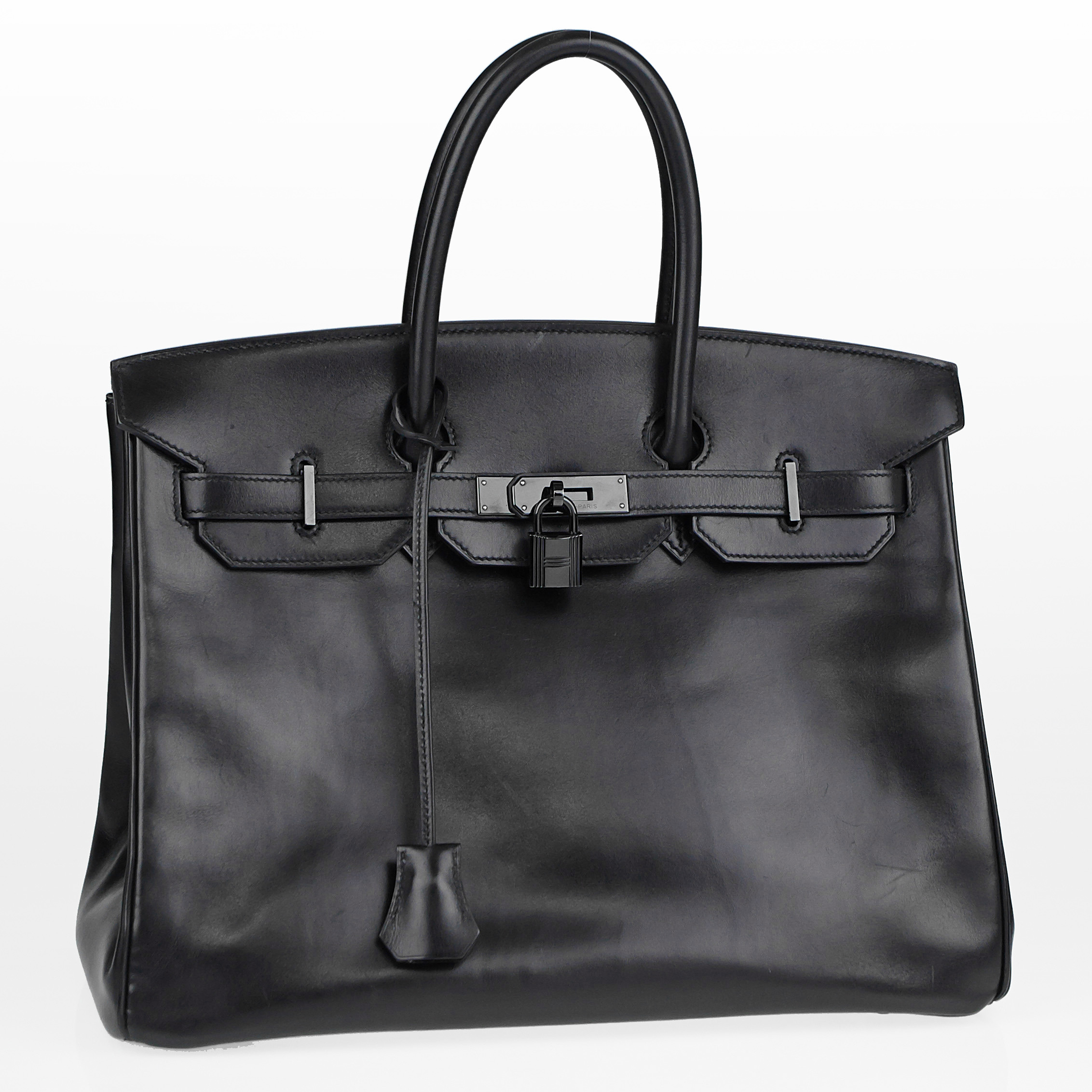 Hermes Black on Black SO BLACK Birkin Bag | Yoogi's Closet Authenticated Pre-Owned Luxury yoogiscloset.com