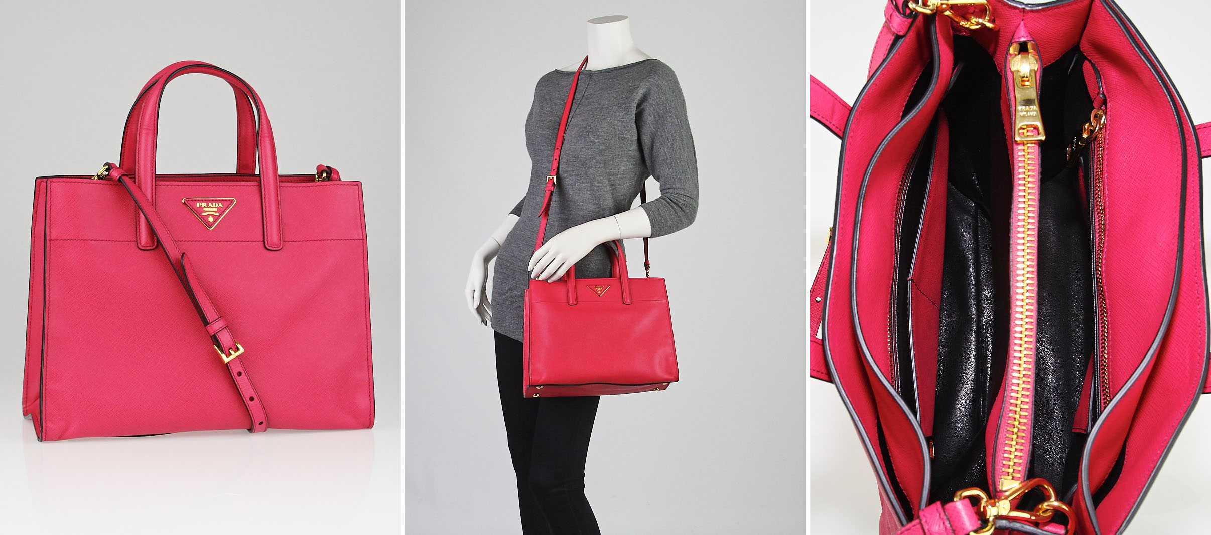 Prada Saffiano Soft Leather Tote Bag BN2606 