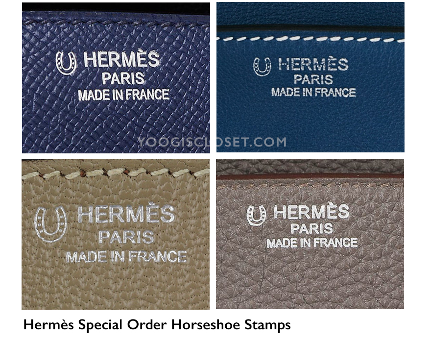 Hermes Special Order Horseshoe Stamps | Yoogi's Closet Authenticated Pre-Owned Luxury yoogiscloset.com